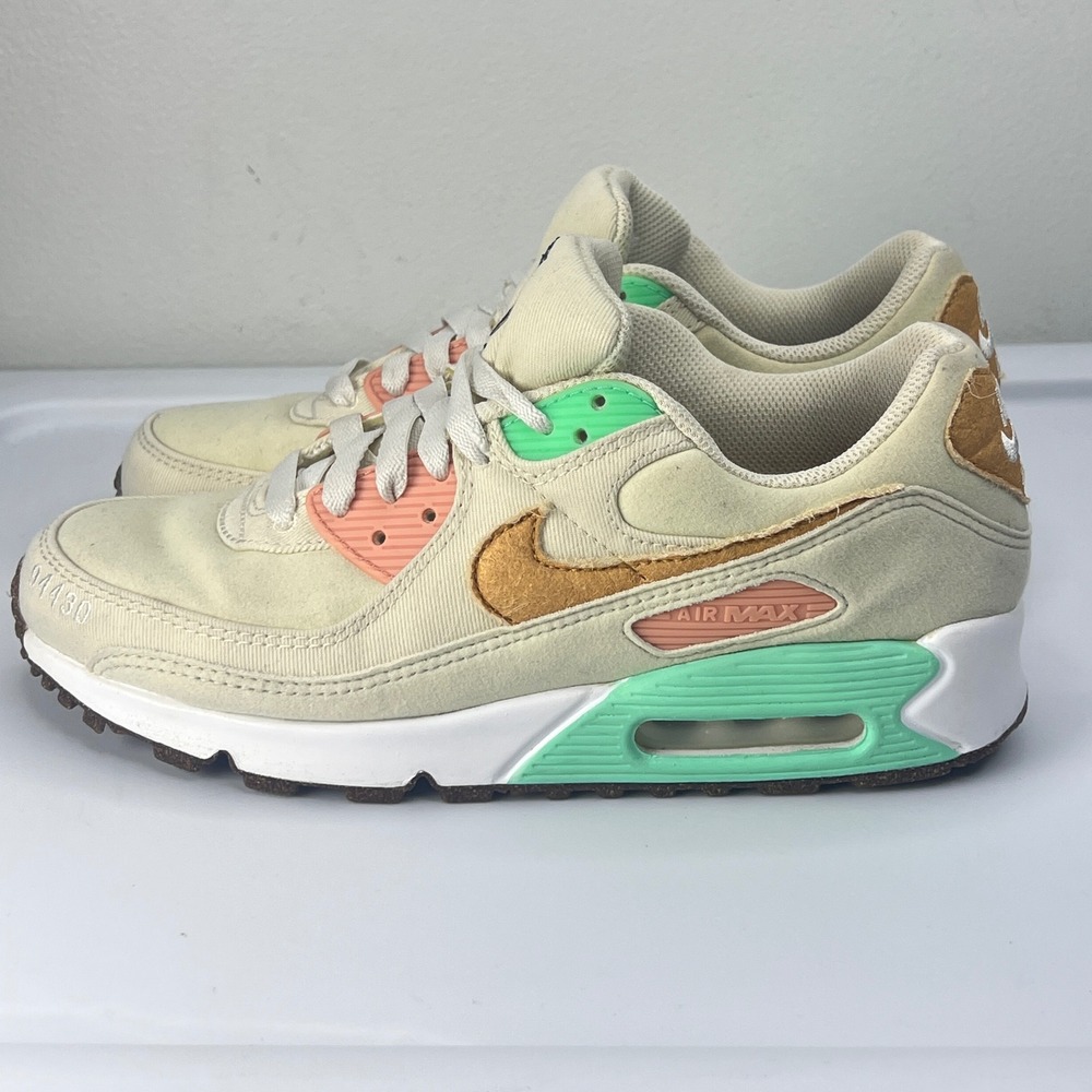 Nike Air Max 90 Happy Pineapple Coconut Milk Green Glow DC5211-100 Womens 8.5 - Picture 9 of 12
